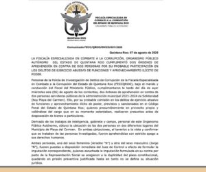 COMUNICADO FECC/QROO/DVICS/001/2025